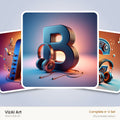 VizAI Art — complete A–Z printable alphabet set