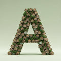 Tiny House alphabet — printable letter A