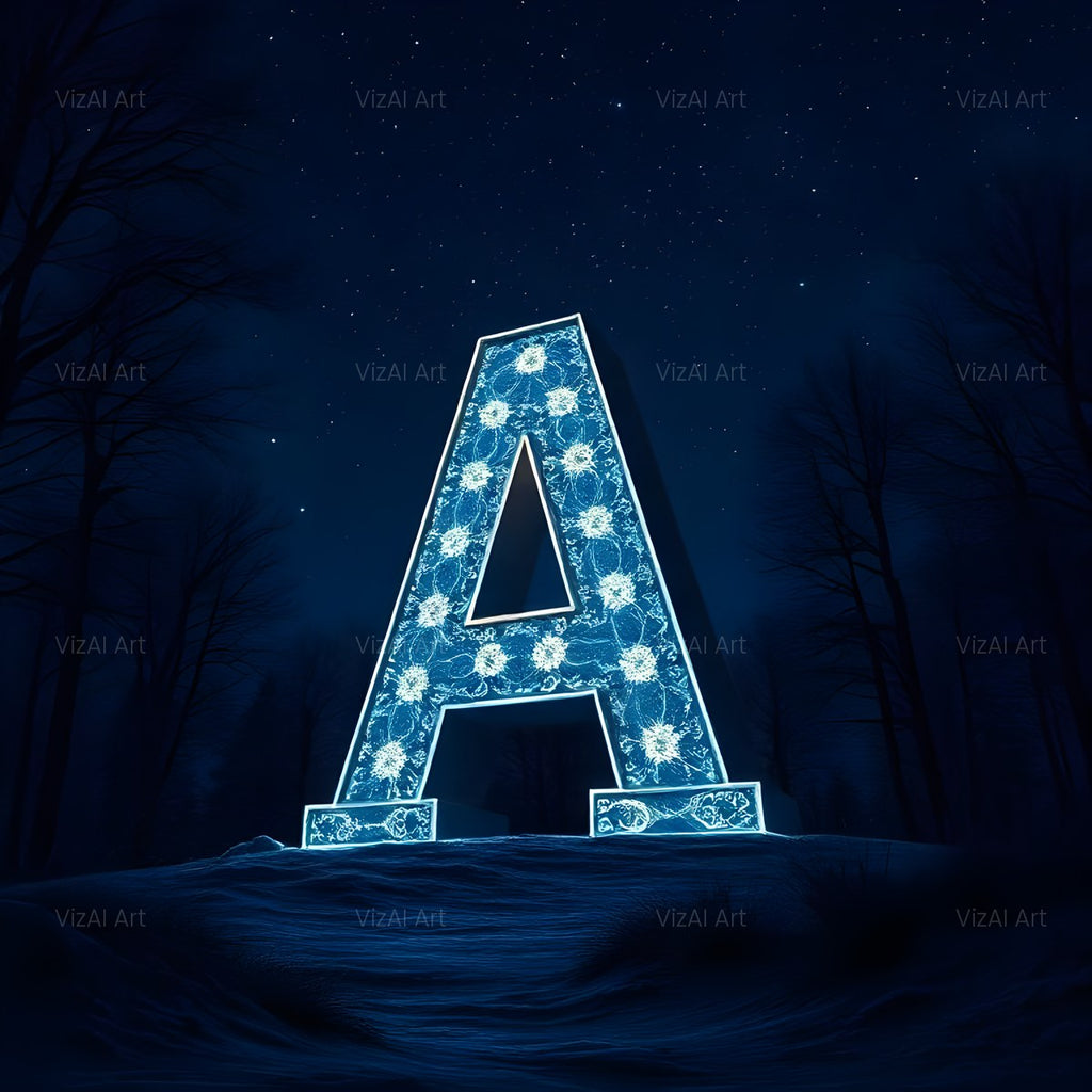 Night Garden Lights alphabet — printable letter A