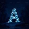 Night Garden Lights alphabet — printable letter A