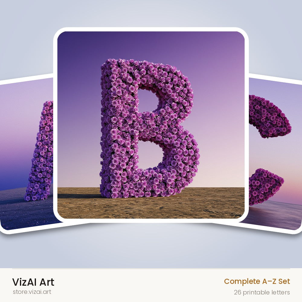 VizAI Art — complete A–Z printable alphabet set