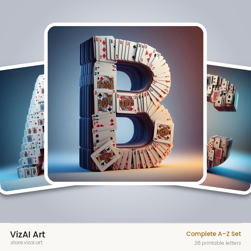 VizAI Art — complete A–Z printable alphabet set