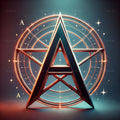 Occult Pentagram Sigil alphabet — printable letter A