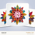 Paper Star Quill alphabet — choose an individual printable letter