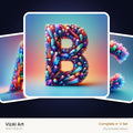 Rainbow Crystal Bead alphabet — choose an individual printable letter