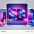 Retro TV Screen alphabet — choose an individual printable letter