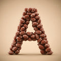 Rugby Ball Scrum alphabet — printable letter A
