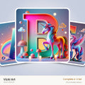 VizAI Art — complete A–Z printable alphabet set
