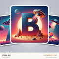 VizAI Art — complete A–Z printable alphabet set