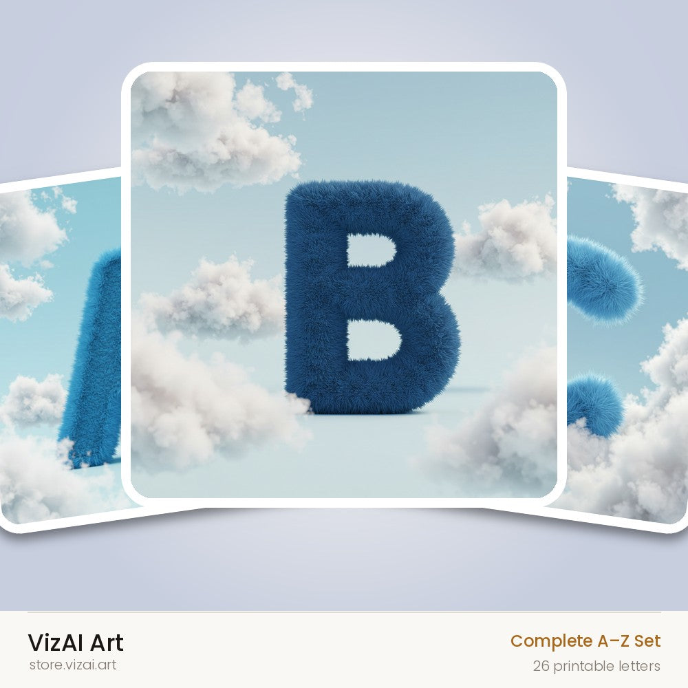 VizAI Art — complete A–Z printable alphabet set