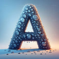 Water Droplet alphabet — printable letter A