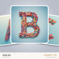 Woven Ribbon Cord alphabet — choose an individual printable letter
