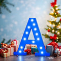Christmas Wrapped Gift Joy alphabet — printable letter A