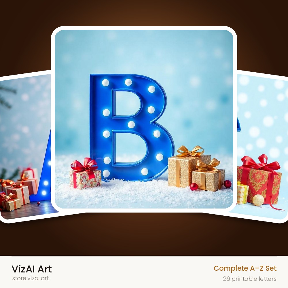 VizAI Art — complete A–Z printable alphabet set
