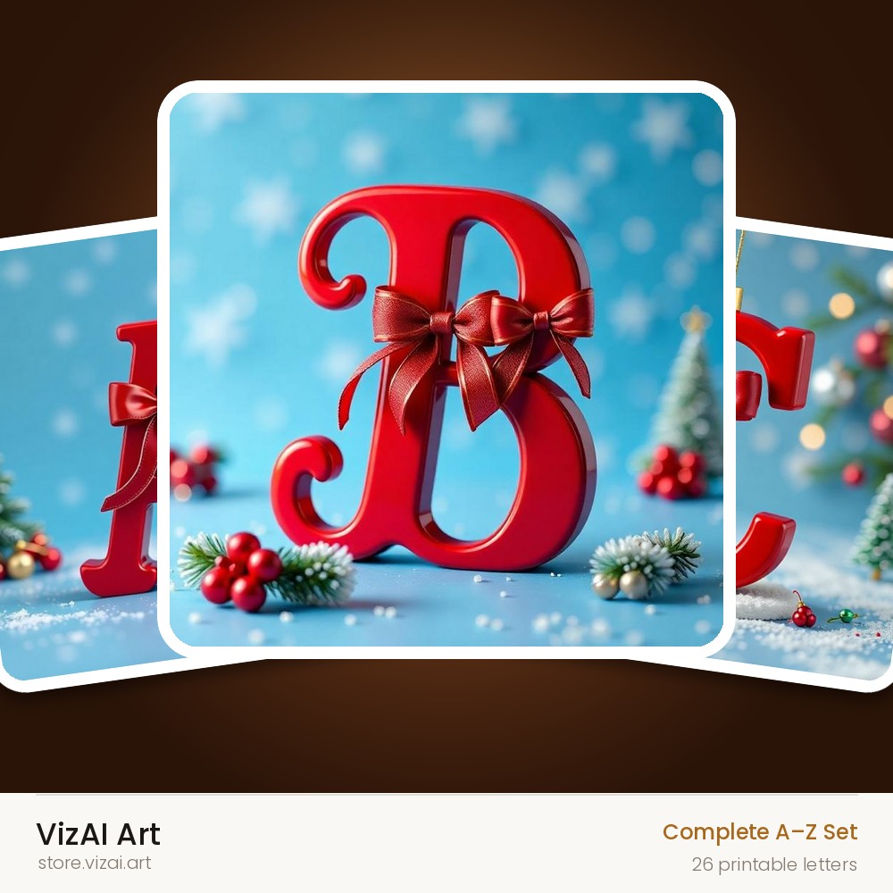 VizAI Art — complete A–Z printable alphabet set