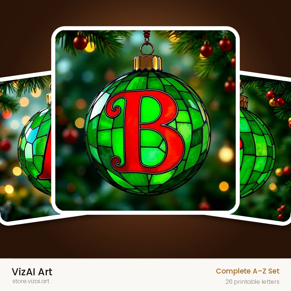 VizAI Art — complete A–Z printable alphabet set