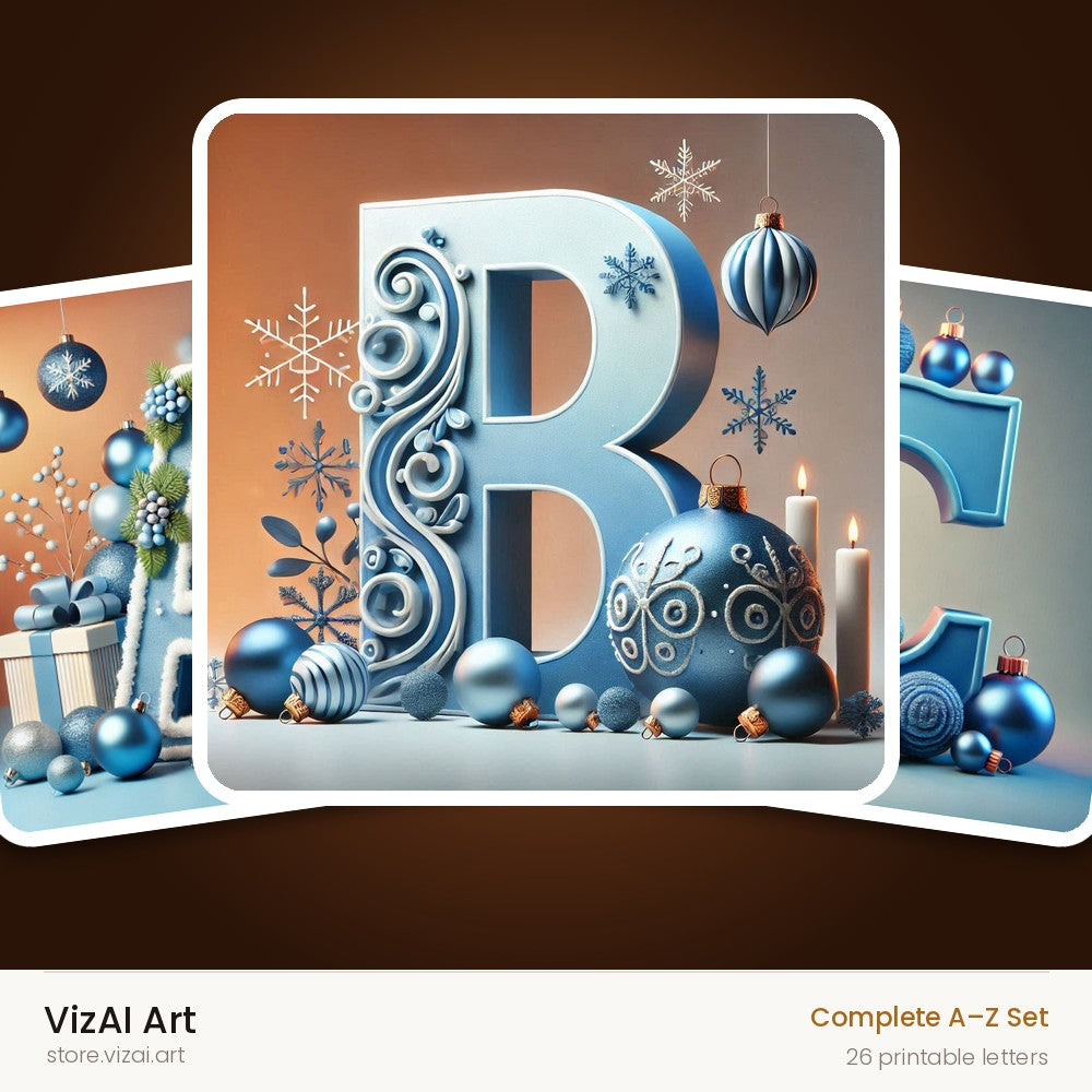 VizAI Art — complete A–Z printable alphabet set