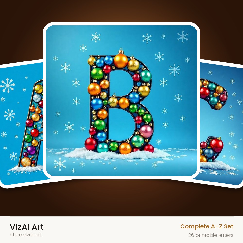 VizAI Art — complete A–Z printable alphabet set