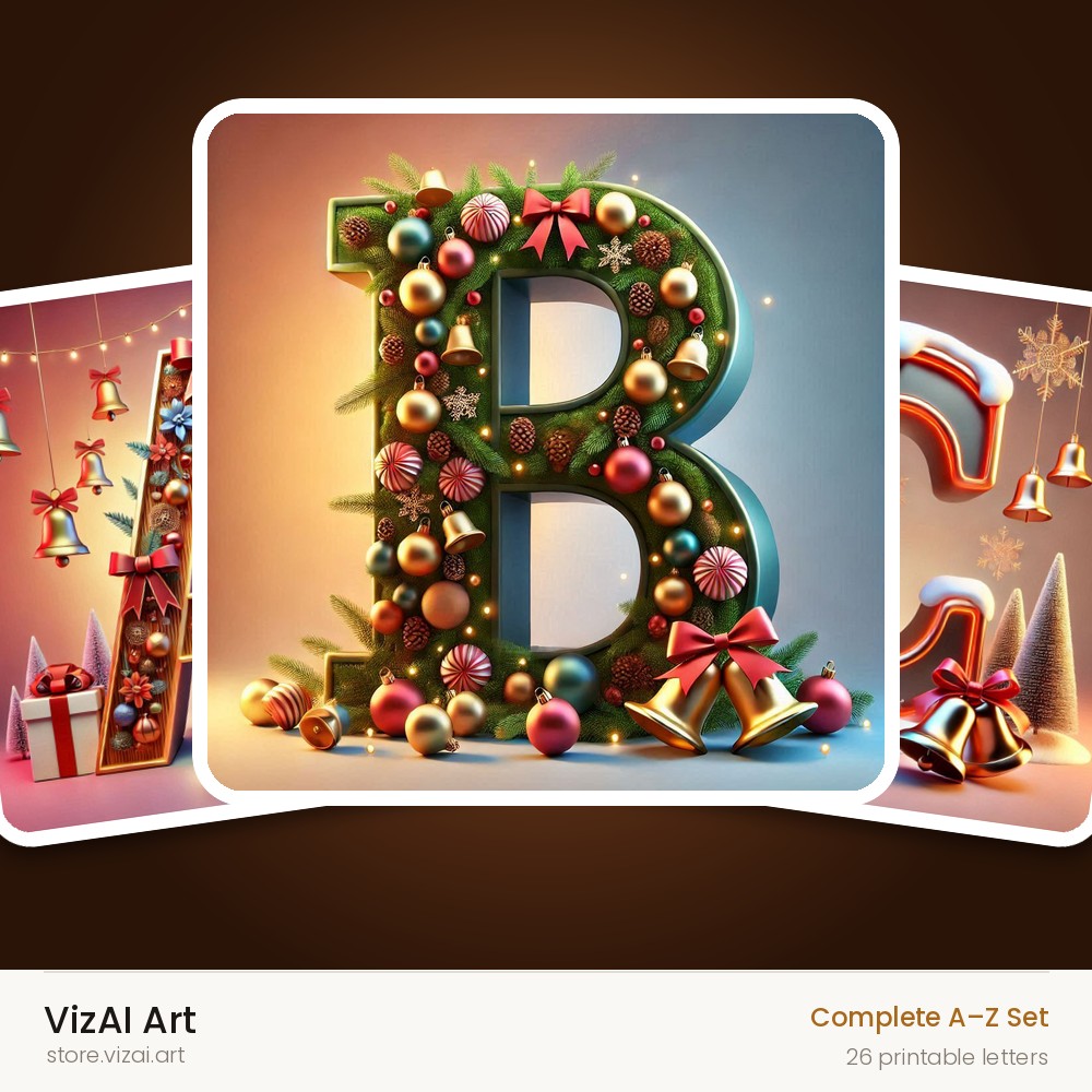 VizAI Art — complete A–Z printable alphabet set