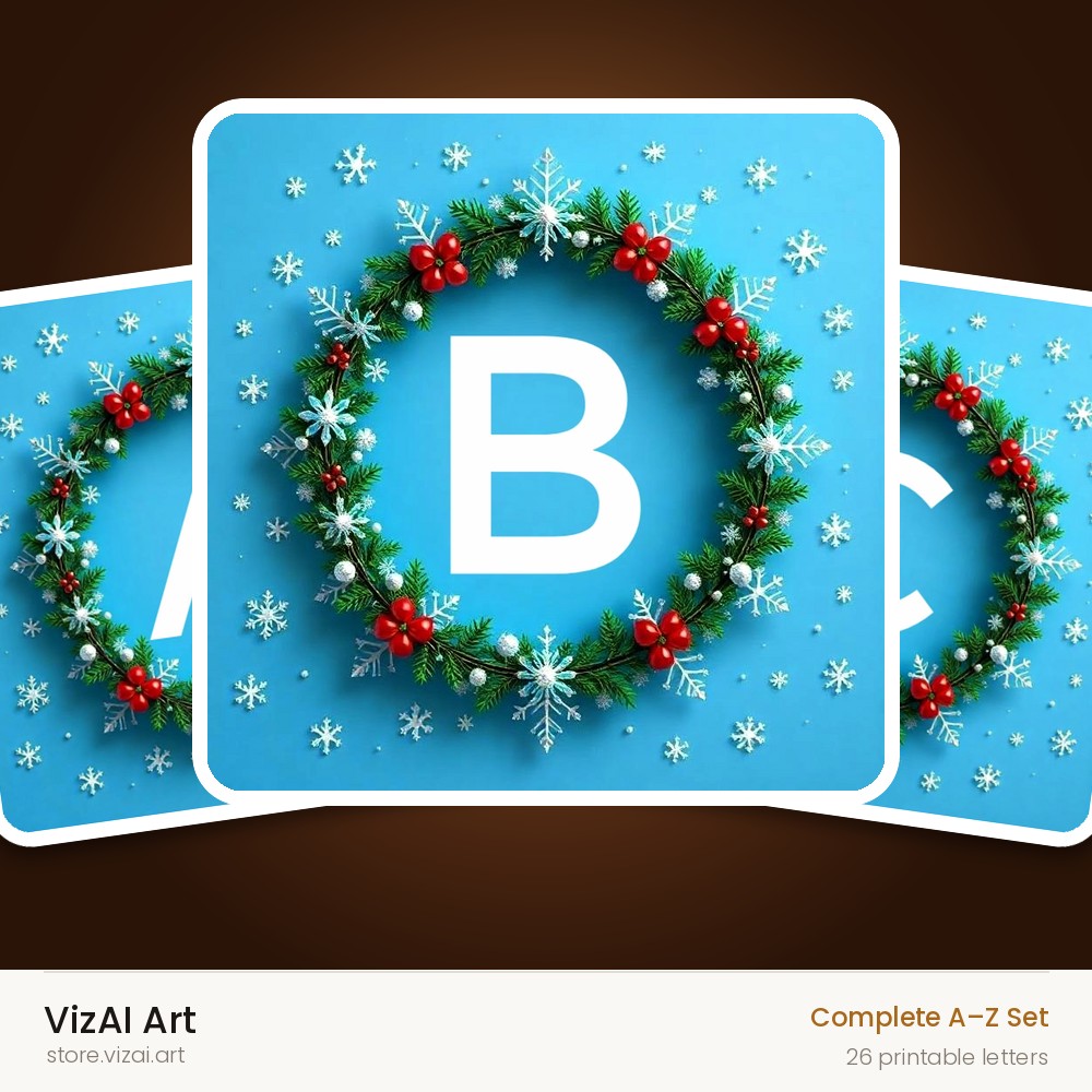 VizAI Art — complete A–Z printable alphabet set
