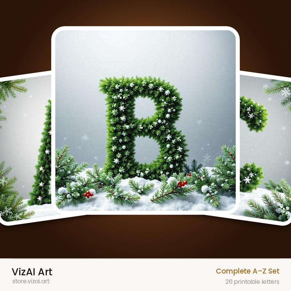 VizAI Art — complete A–Z printable alphabet set