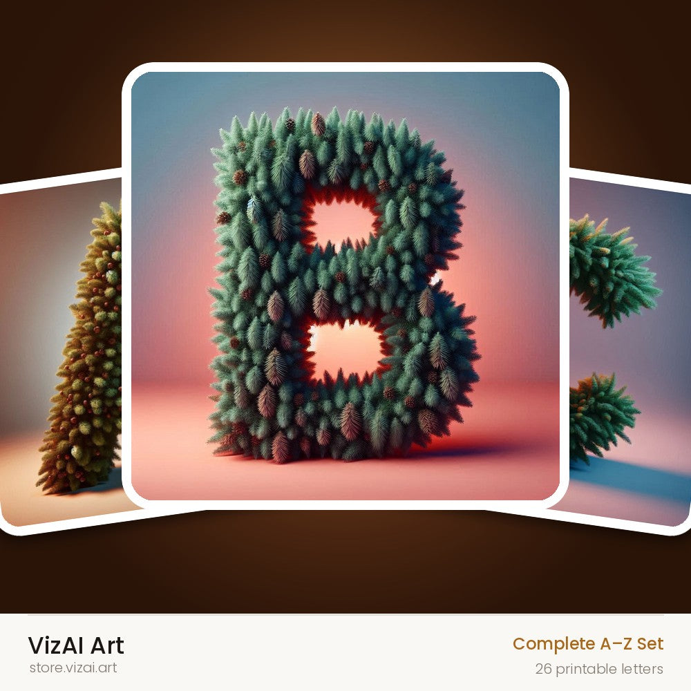 VizAI Art — complete A–Z printable alphabet set