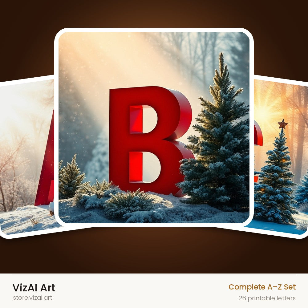 VizAI Art — complete A–Z printable alphabet set
