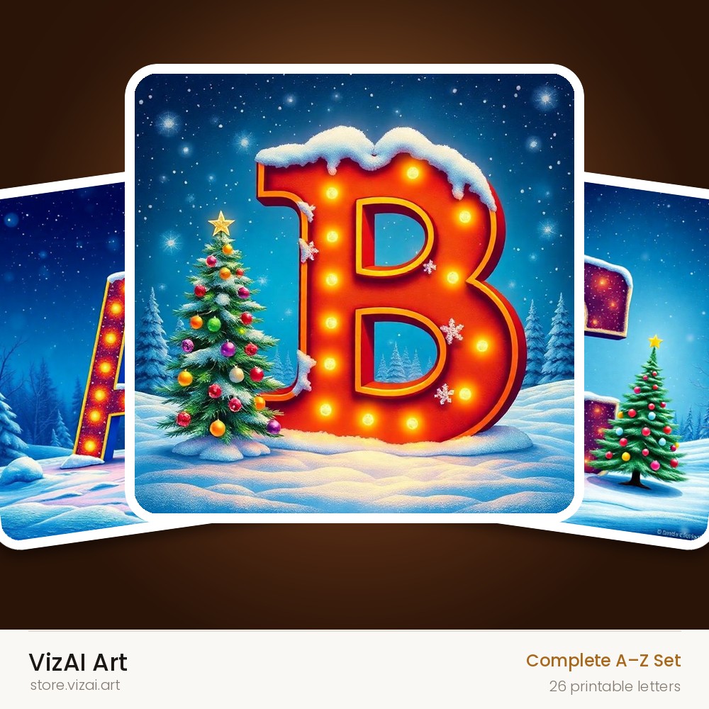 VizAI Art — complete A–Z printable alphabet set