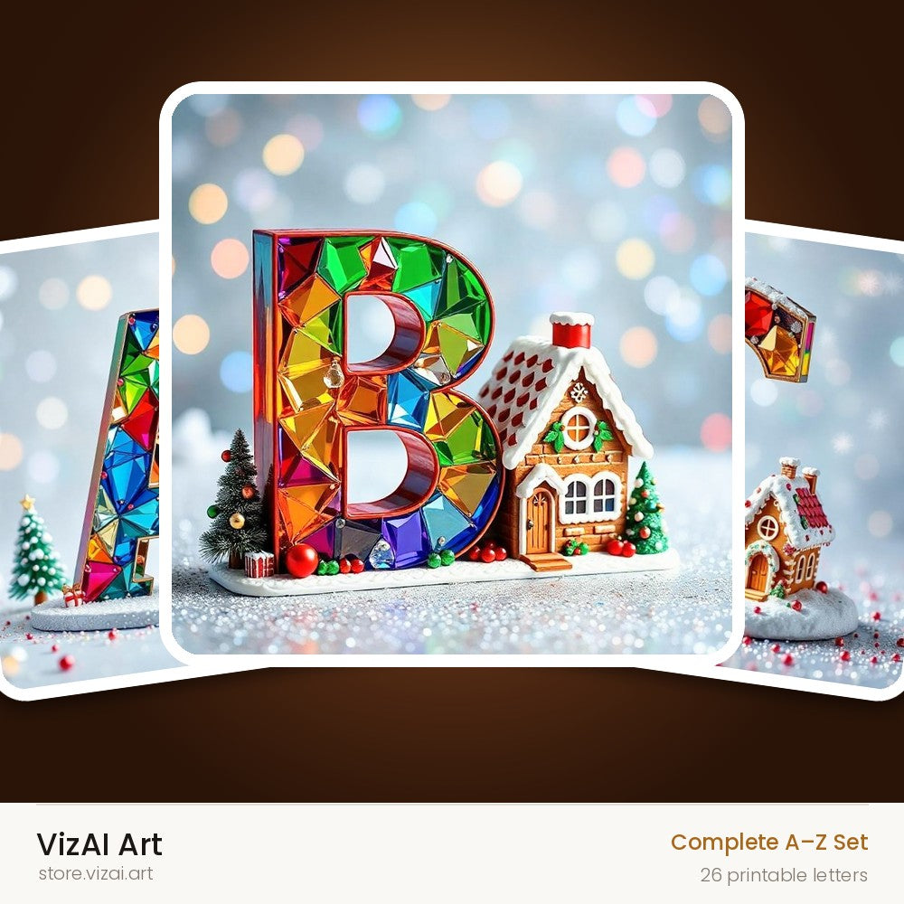 VizAI Art — complete A–Z printable alphabet set