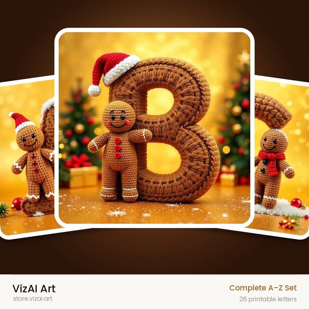 VizAI Art — complete A–Z printable alphabet set