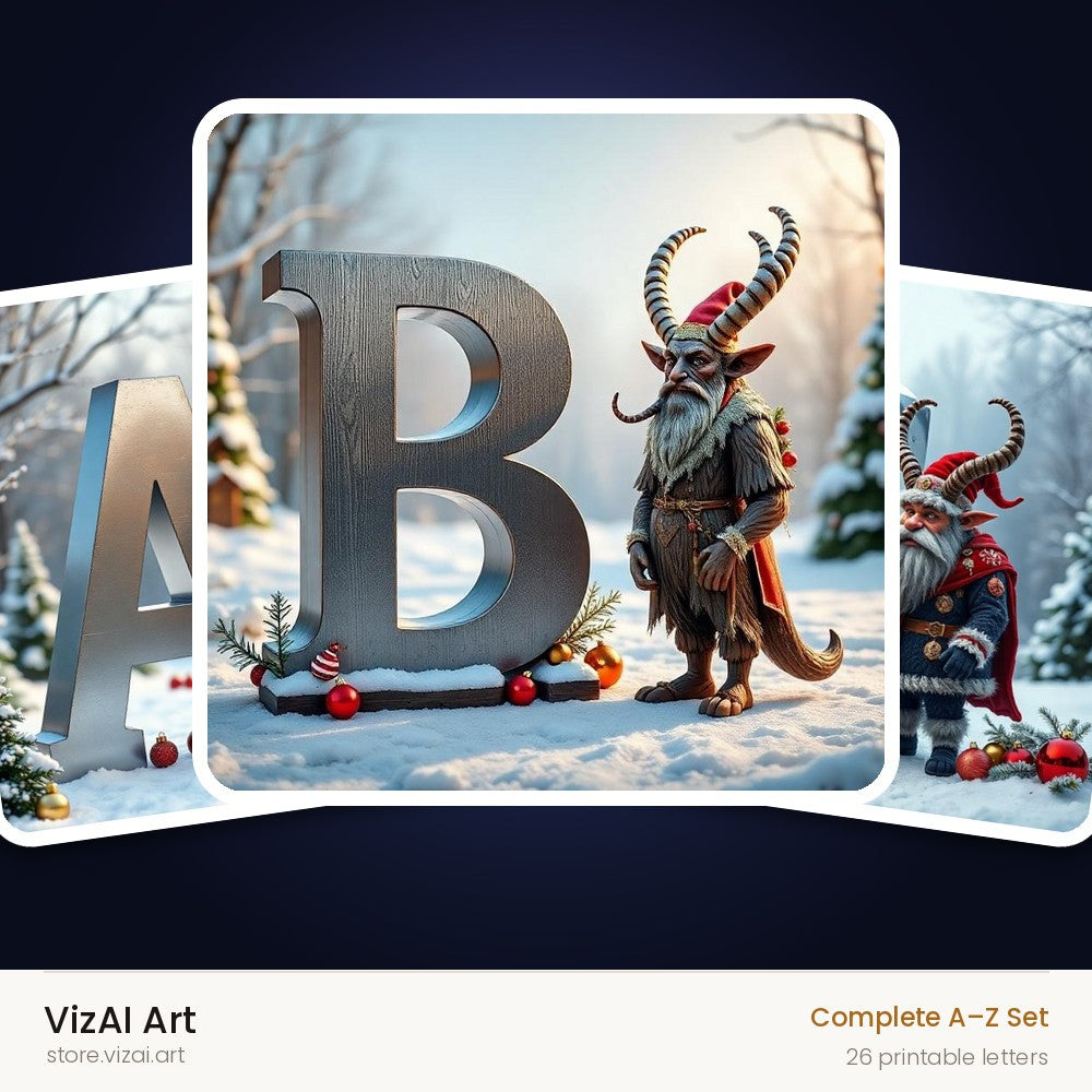 VizAI Art — complete A–Z printable alphabet set