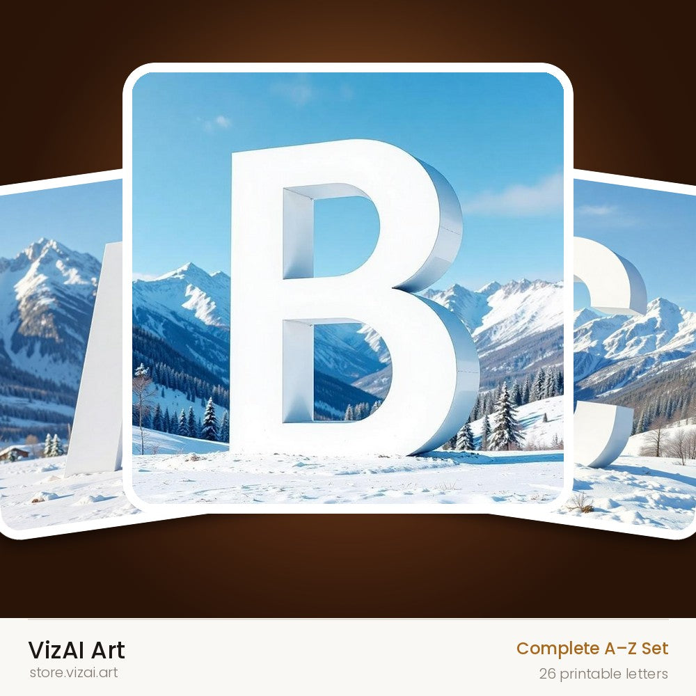 VizAI Art — complete A–Z printable alphabet set