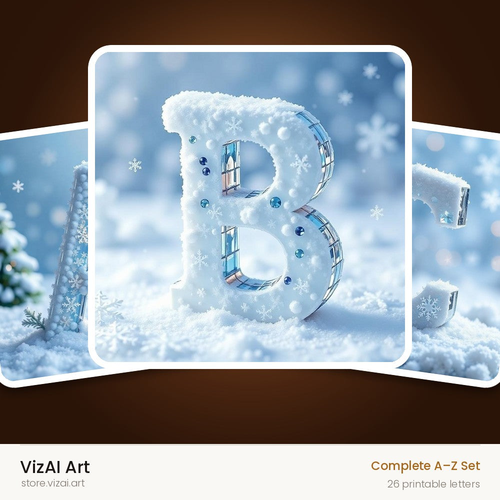 VizAI Art — complete A–Z printable alphabet set