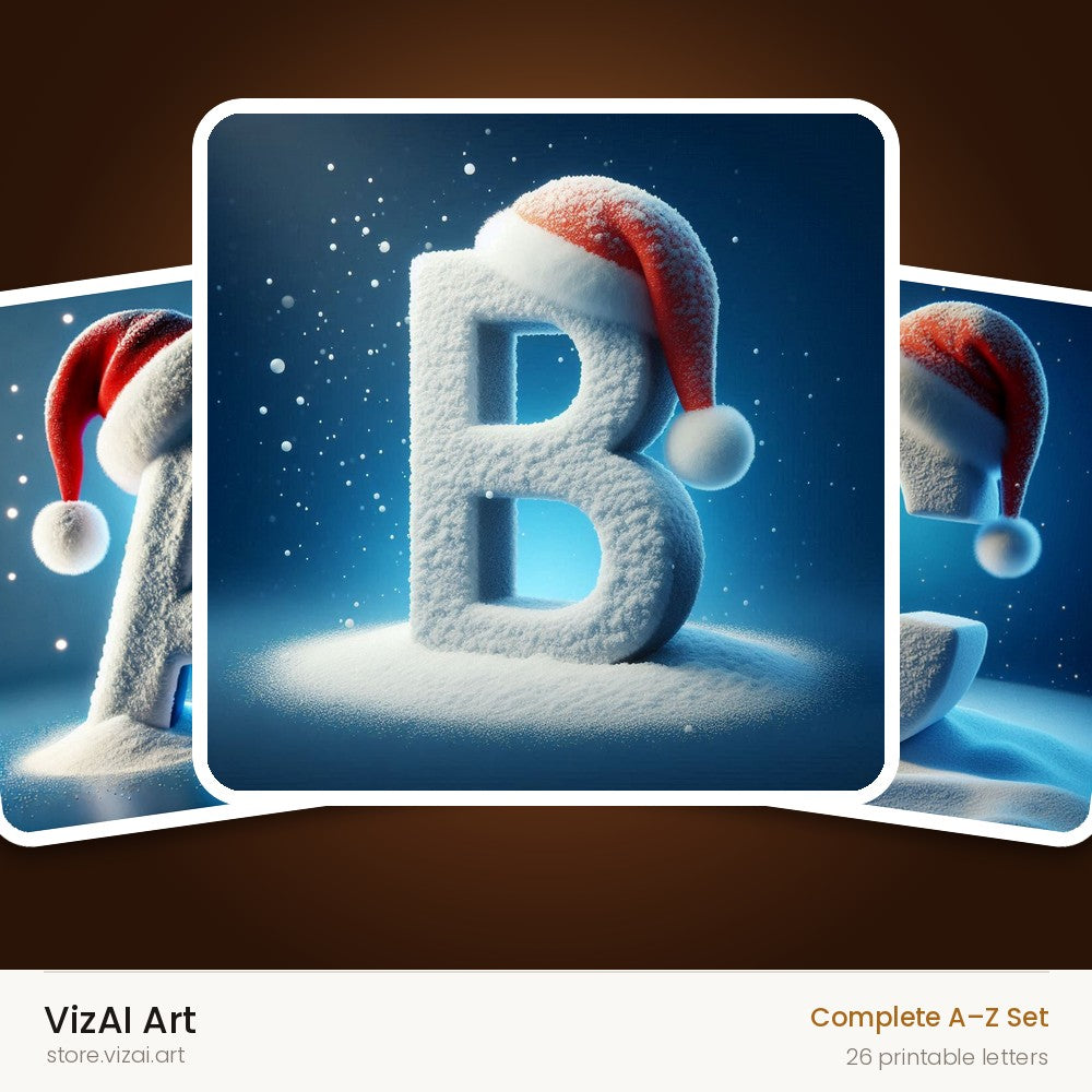 VizAI Art — complete A–Z printable alphabet set