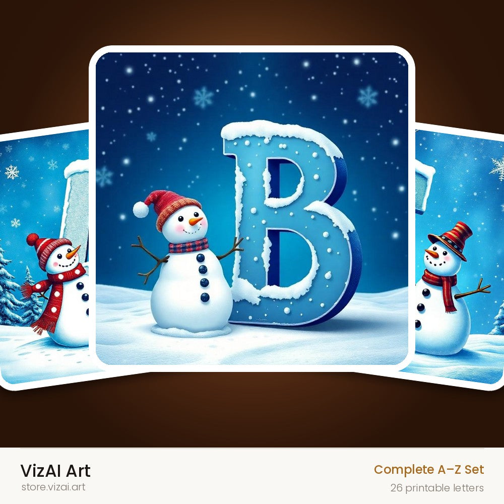 VizAI Art — complete A–Z printable alphabet set