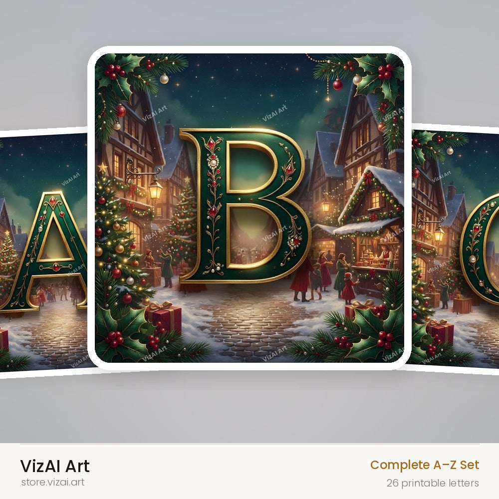 VizAI Art — complete A–Z printable alphabet set