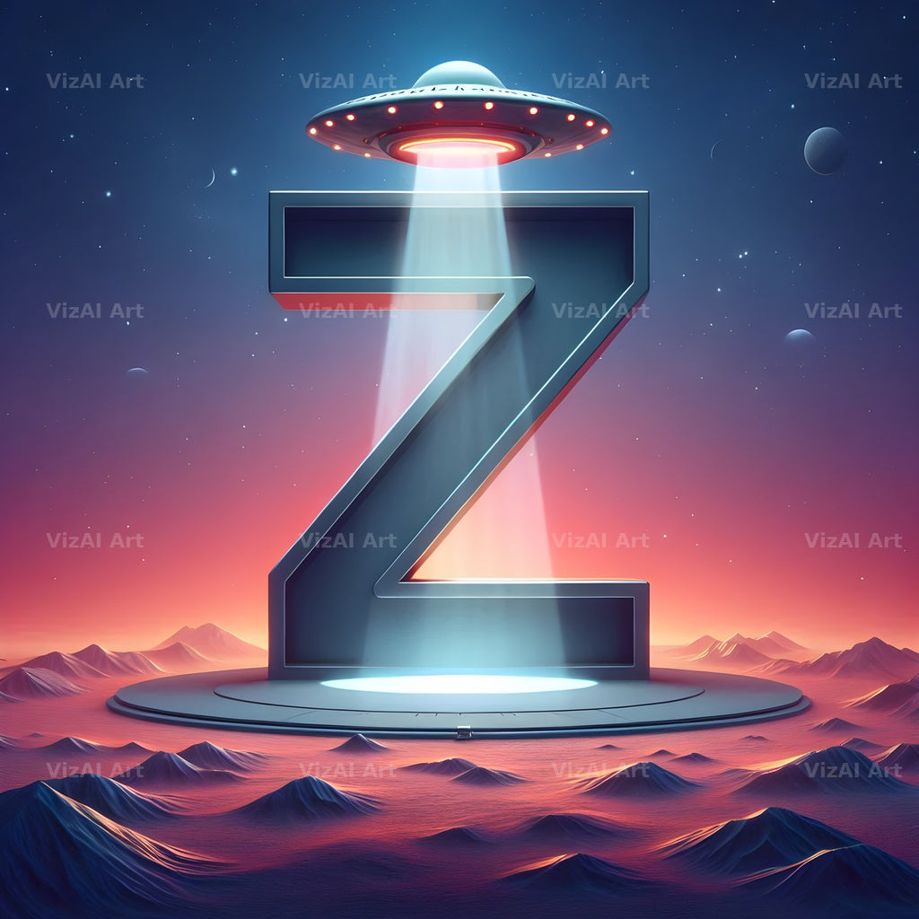 UFO Space alphabet letter Z