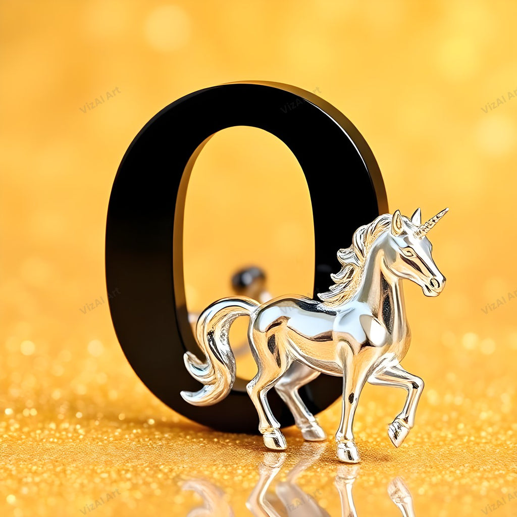 Unicorn alphabet letter O