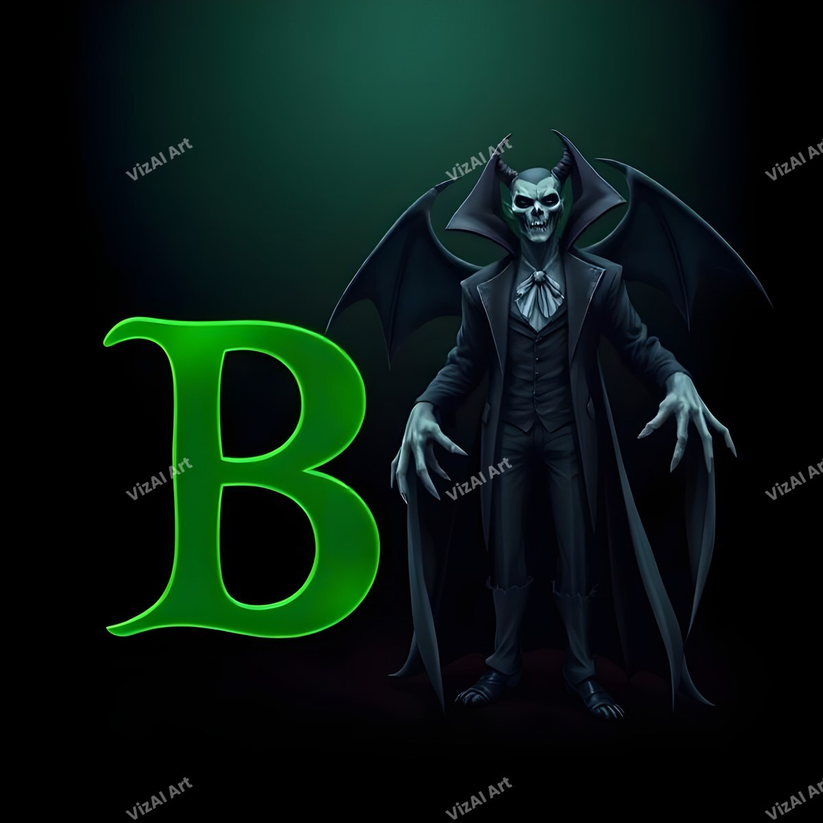 Vampire alphabet letter B