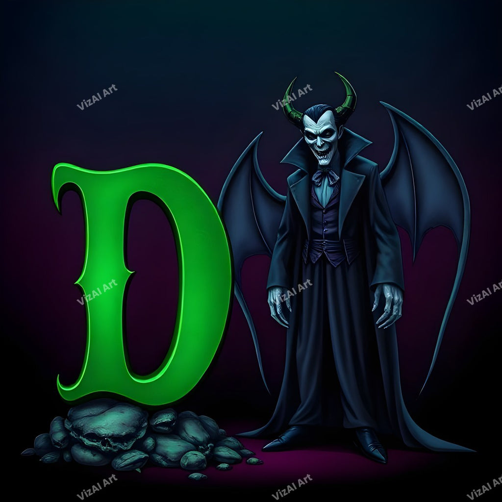 Vampire alphabet letter D