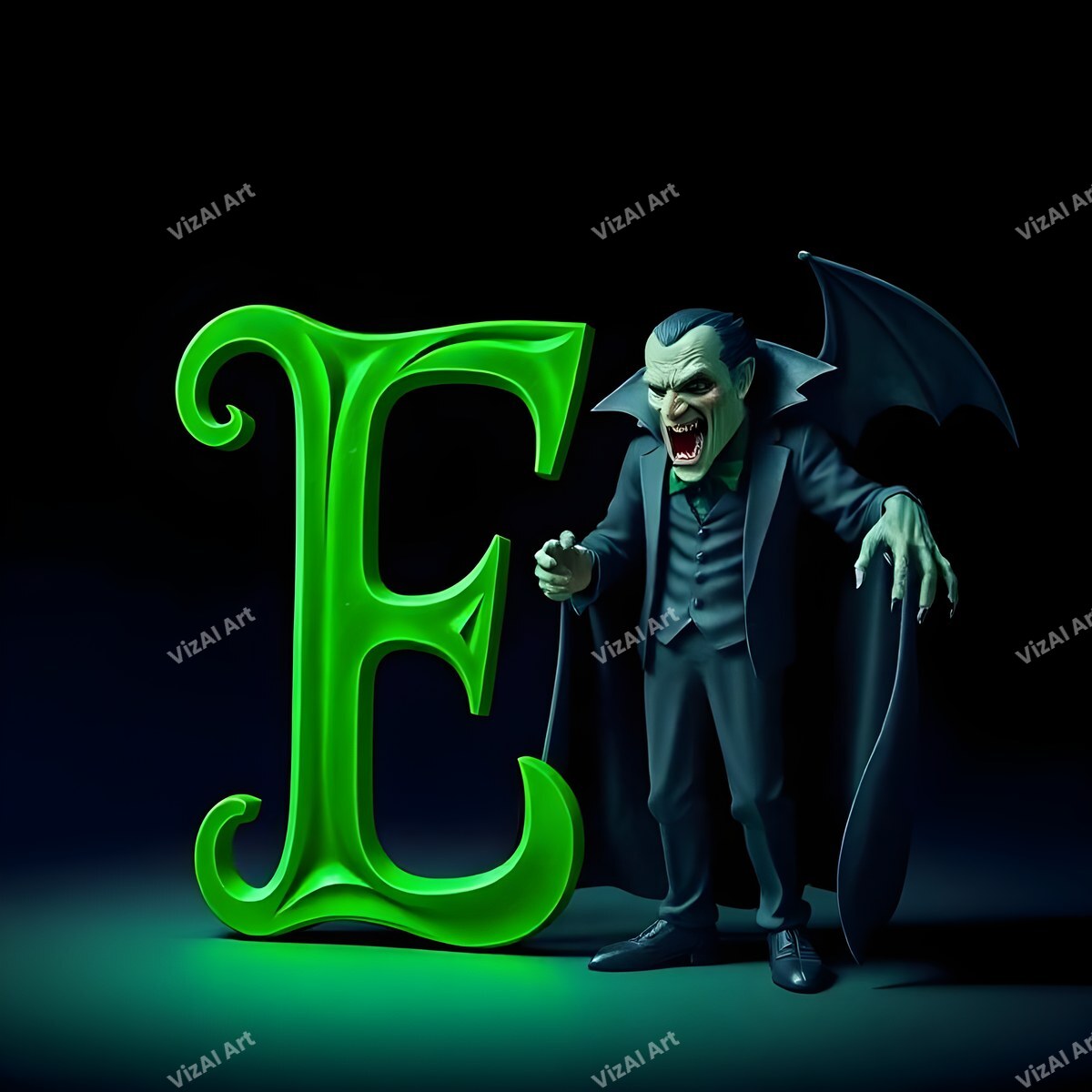 Vampire alphabet letter E
