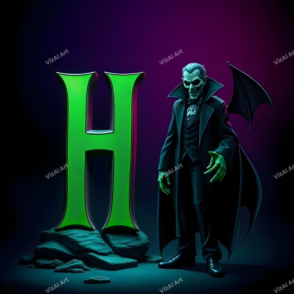 Vampire alphabet letter H