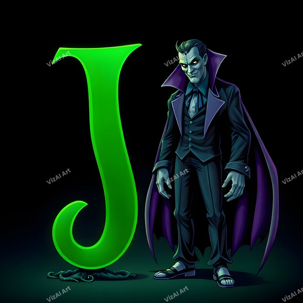 Vampire alphabet letter J