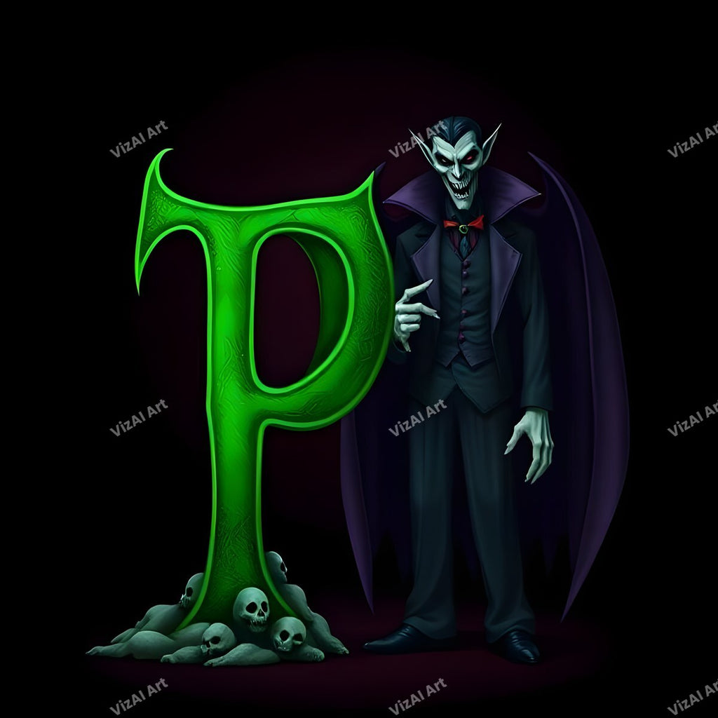 Vampire alphabet letter P