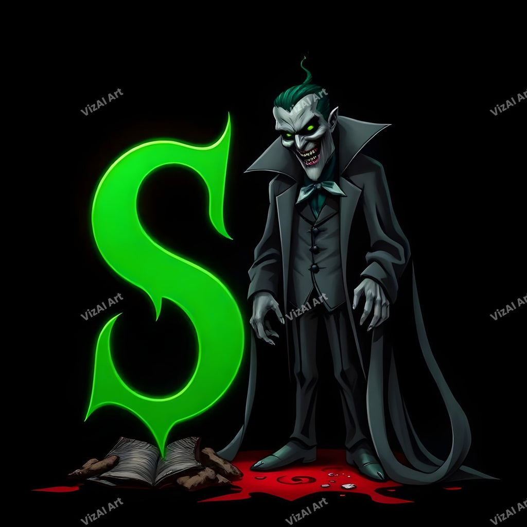 Vampire alphabet letter S
