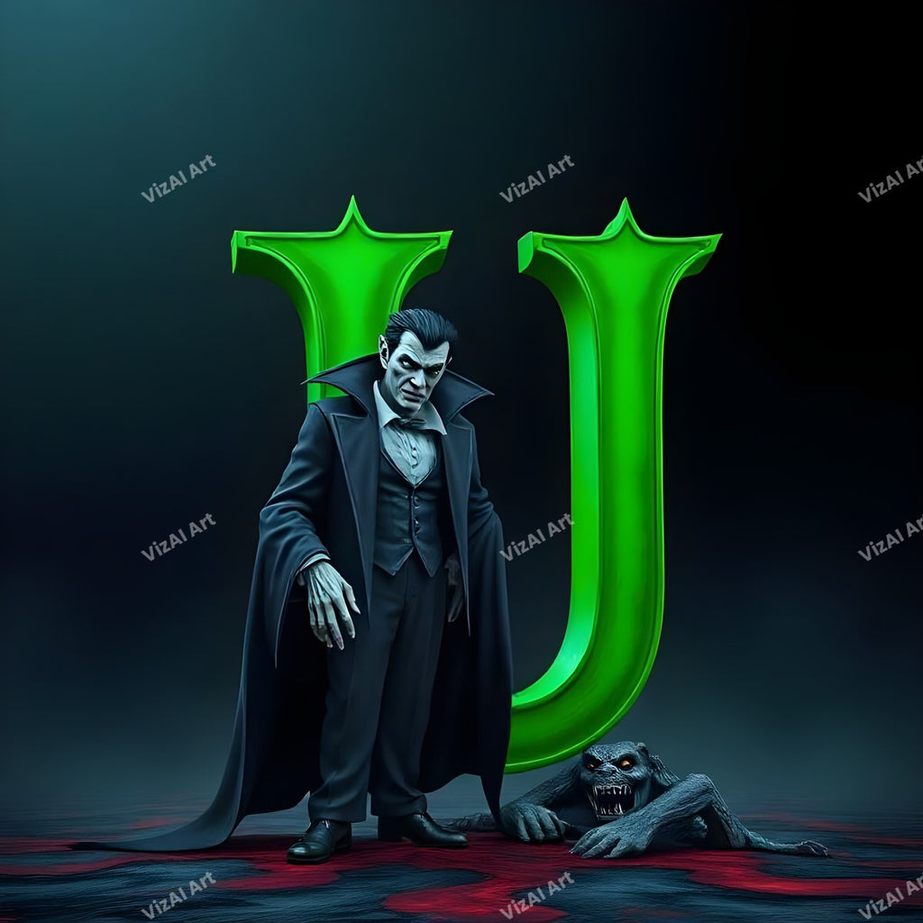 Vampire alphabet letter U