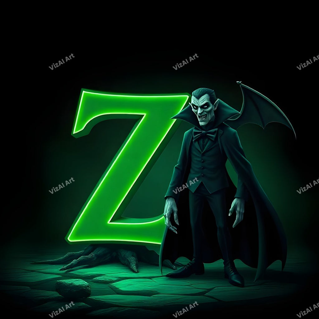 Vampire alphabet letter Z