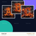 Volcanic Ember alphabet — choose an individual printable letter
