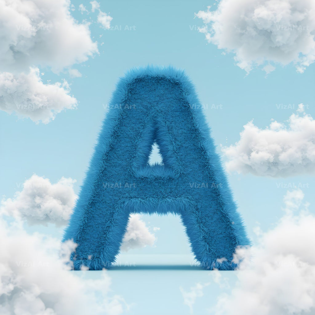 Cloud alphabet letter A