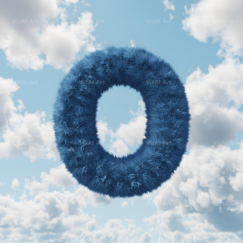 Cloud alphabet letter O
